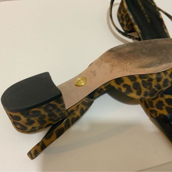 Veronica Beard Cecile Slinback Pumps Leopard Print Size 10 - Picture 9 of 11